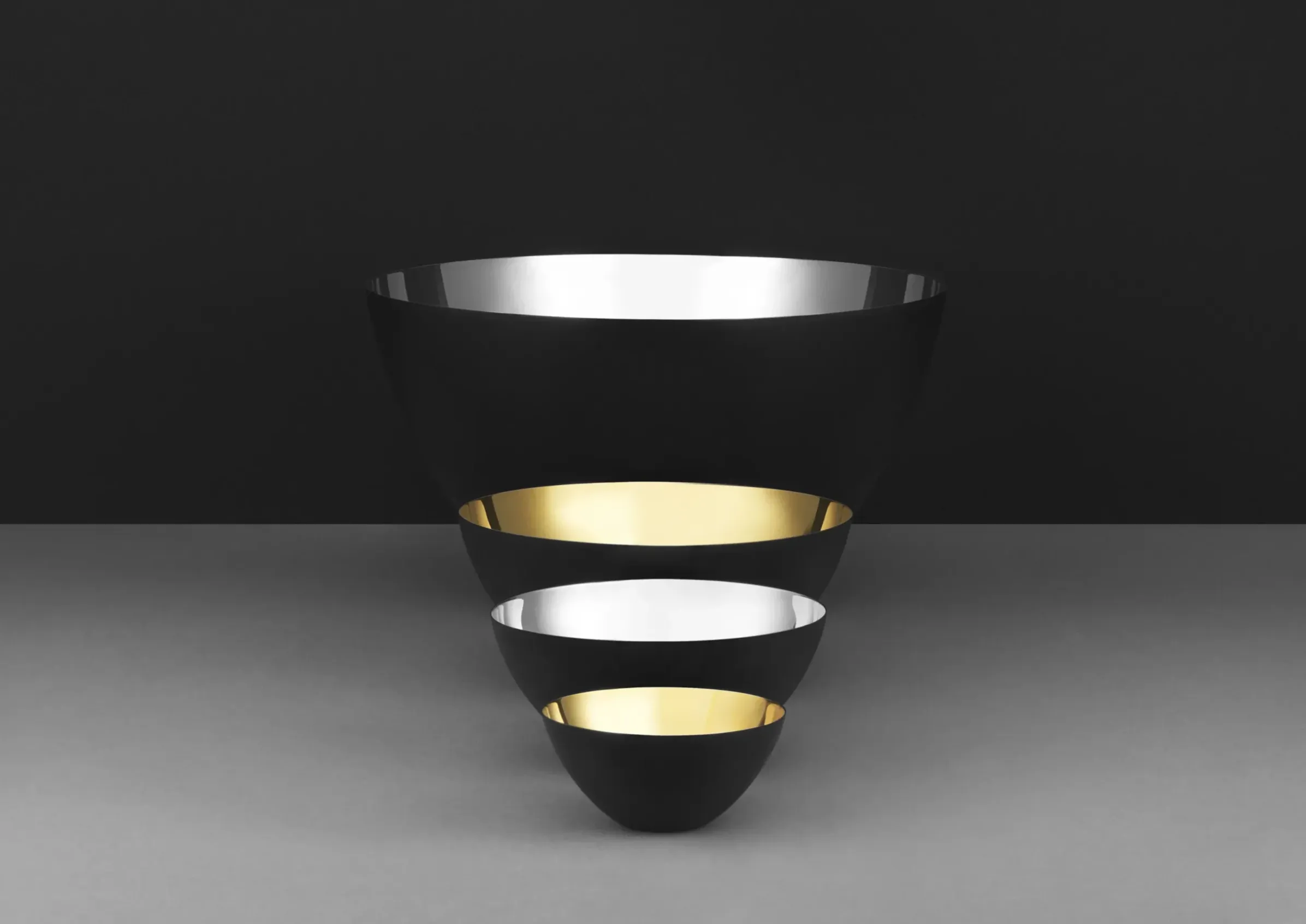 Bol Krenit Noir Or Metal / O 12,5 X H 5,9 Cm - Acier - Normann Copenhagen