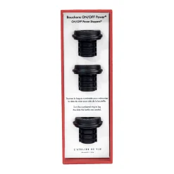 Bouchon Gard'Vin On/Off Power Plastique/ Set 3 Bouchons Pour Pompe A Vide Electrique - L'Atelier Du Vin