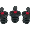 Bouchon On/Off Plastique Rouge Noir Lot De 3 - L'Atelier Du Vin