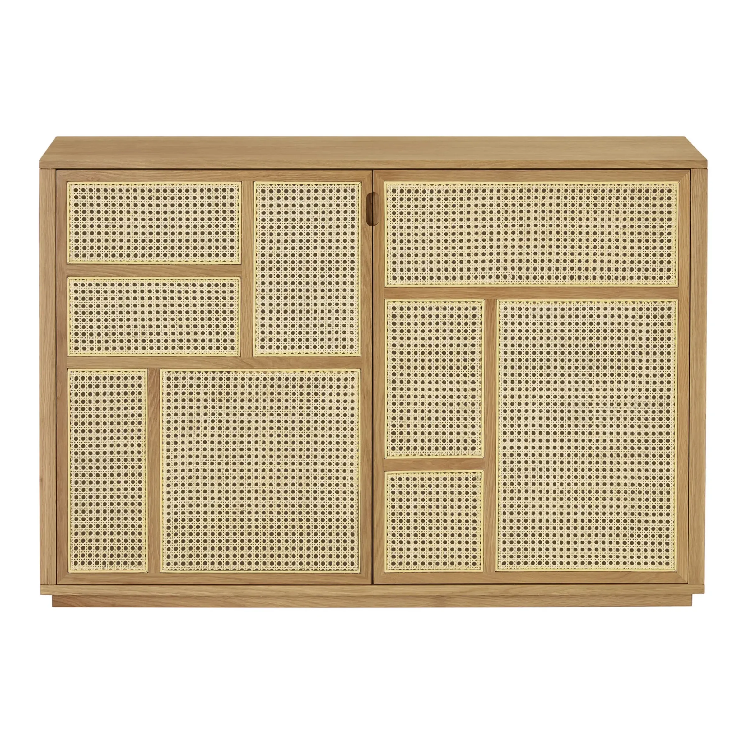Buffet Air Bois Naturel / Meuble Tv - Cannage Rotin - L 120 X H 81 Cm - Design House Stockholm