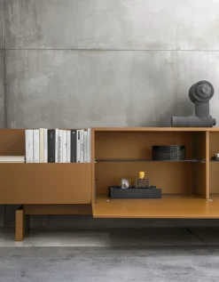 Buffet Ella Bois Naturel / Chene Thermo-Traite - L 120Cm - Ouverture Droite - Mogg