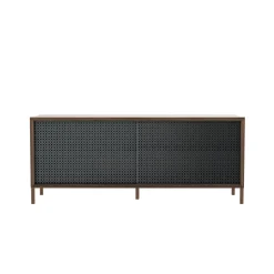 Buffet Gabin Gris Bois Naturel / Meuble Tv - L 122 Cm - Harto