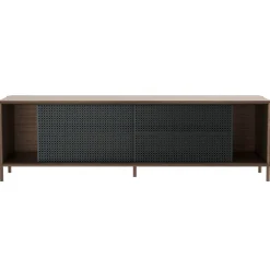 Buffet Gabin Gris Bois Naturel / Meuble Tv - L 162 - Harto