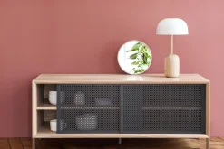 Buffet Gabin Metal Gris Bois Naturel / Meuble Tv - L 122 Cm - Harto