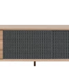 Buffet Gabin Metal Gris Bois Naturel / Meuble Tv - 3 Tiroirs - L 162 Cm - Harto