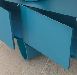 Buffet Giunone N°2 Bois/ L 220 Cm -  Laque / Avec Cylindre Décoratif - Mogg