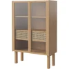 Buffet Haut Cana Low Bois Naturel / L 70,5 X H 108 Cm - Cannage - Bolia