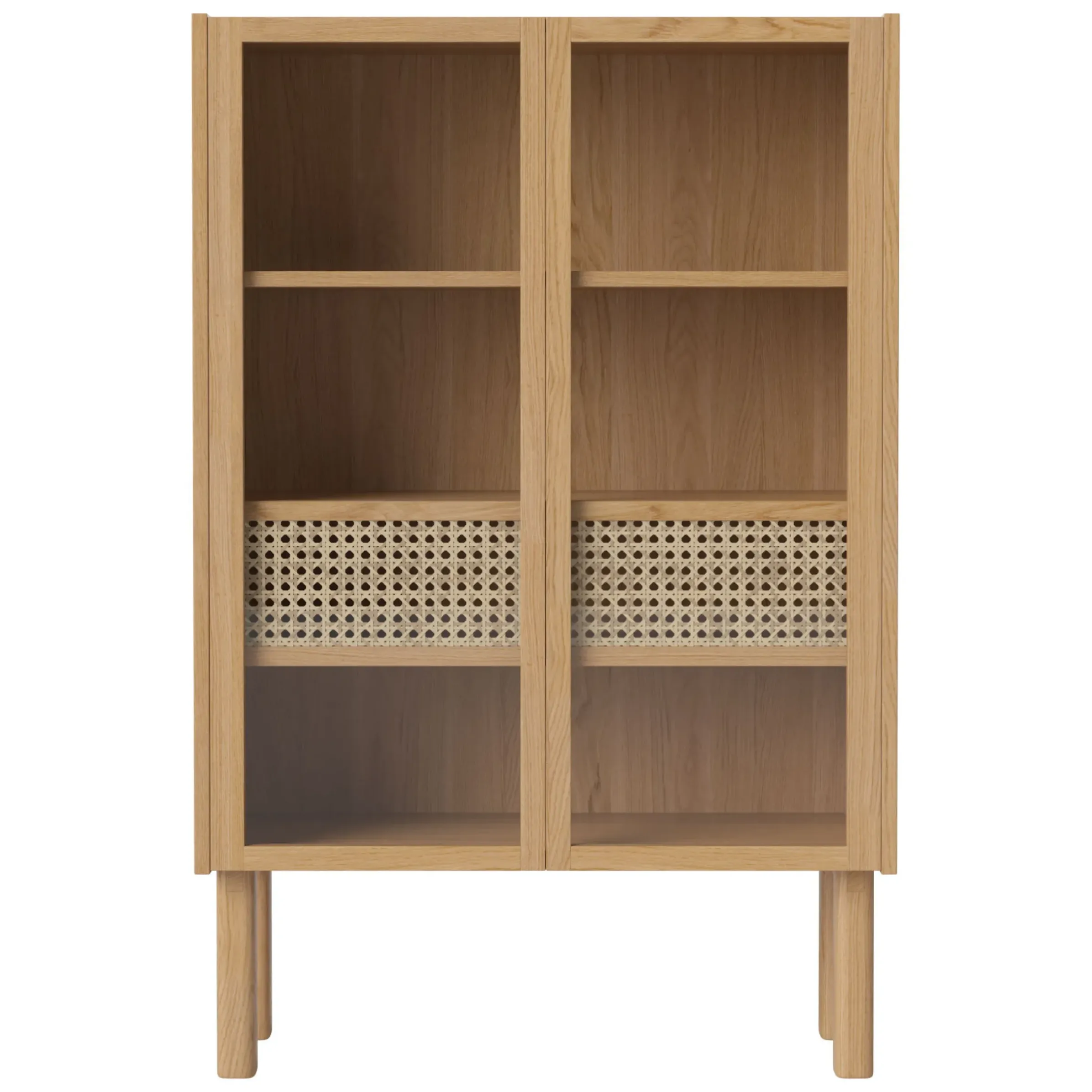 Buffet Haut Cana Low Bois Naturel / L 70,5 X H 108 Cm - Cannage - Bolia