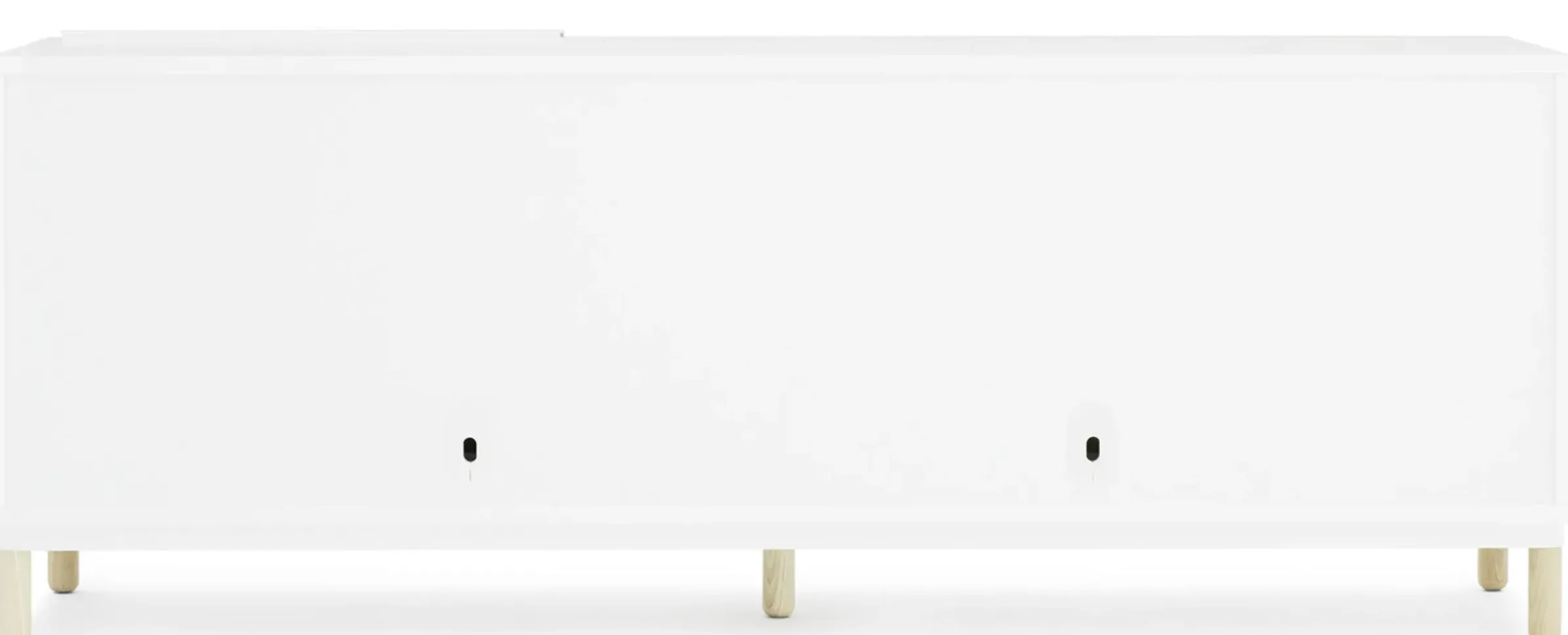 Buffet Kabino Metal Blanc Bois Naturel / Meuble Tv - L 162 Cm - Tiroirs - Normann Copenhagen