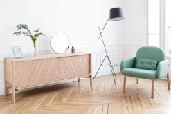 Buffet Marius Bois Naturel / Meuble Tv - L 185 X H 65 Cm - Harto