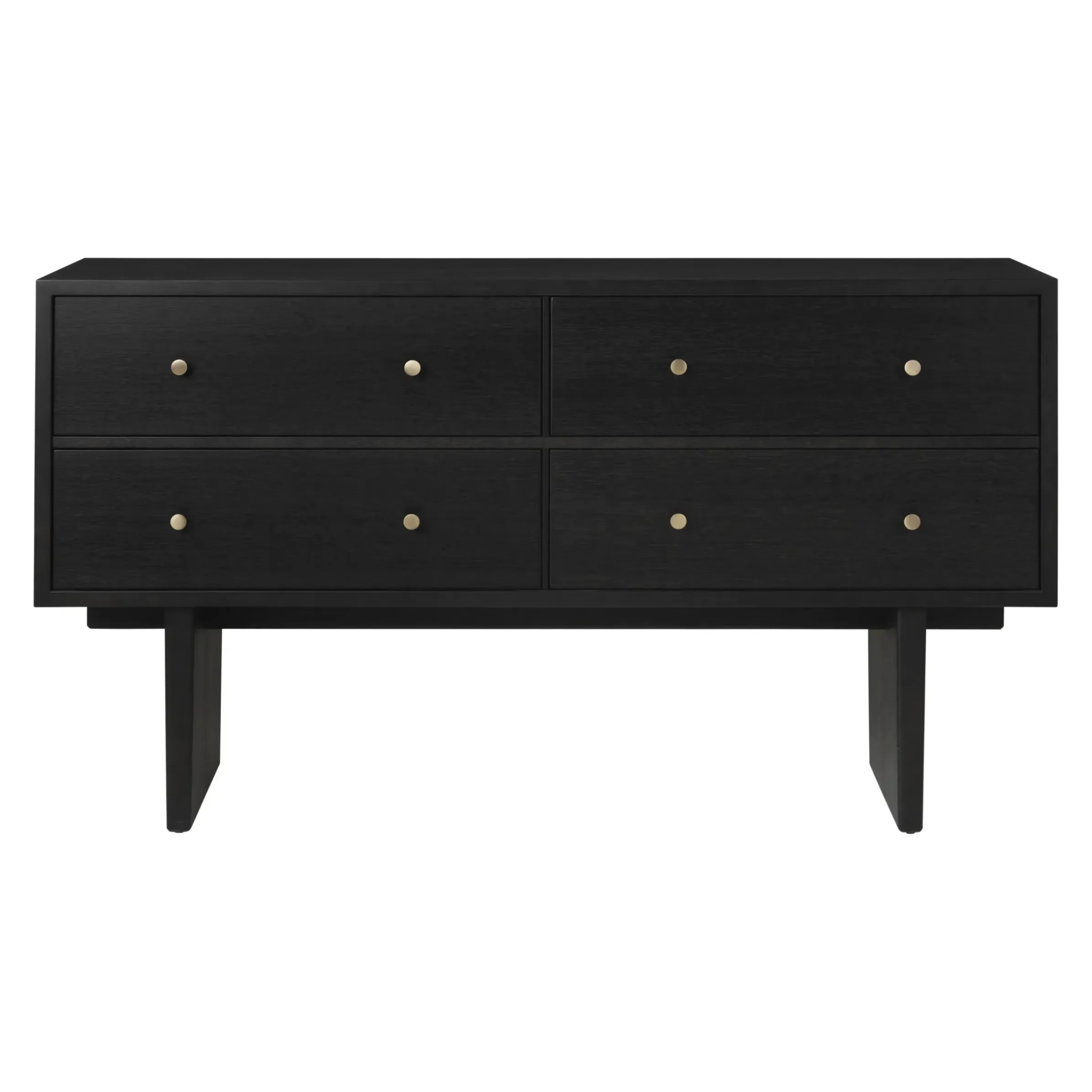 Buffet Private Bois Noir / L 160 Cm - 4 Tiroirs - Gubi