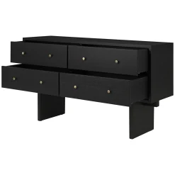Buffet Private Bois Noir / L 160 Cm - 4 Tiroirs - Gubi