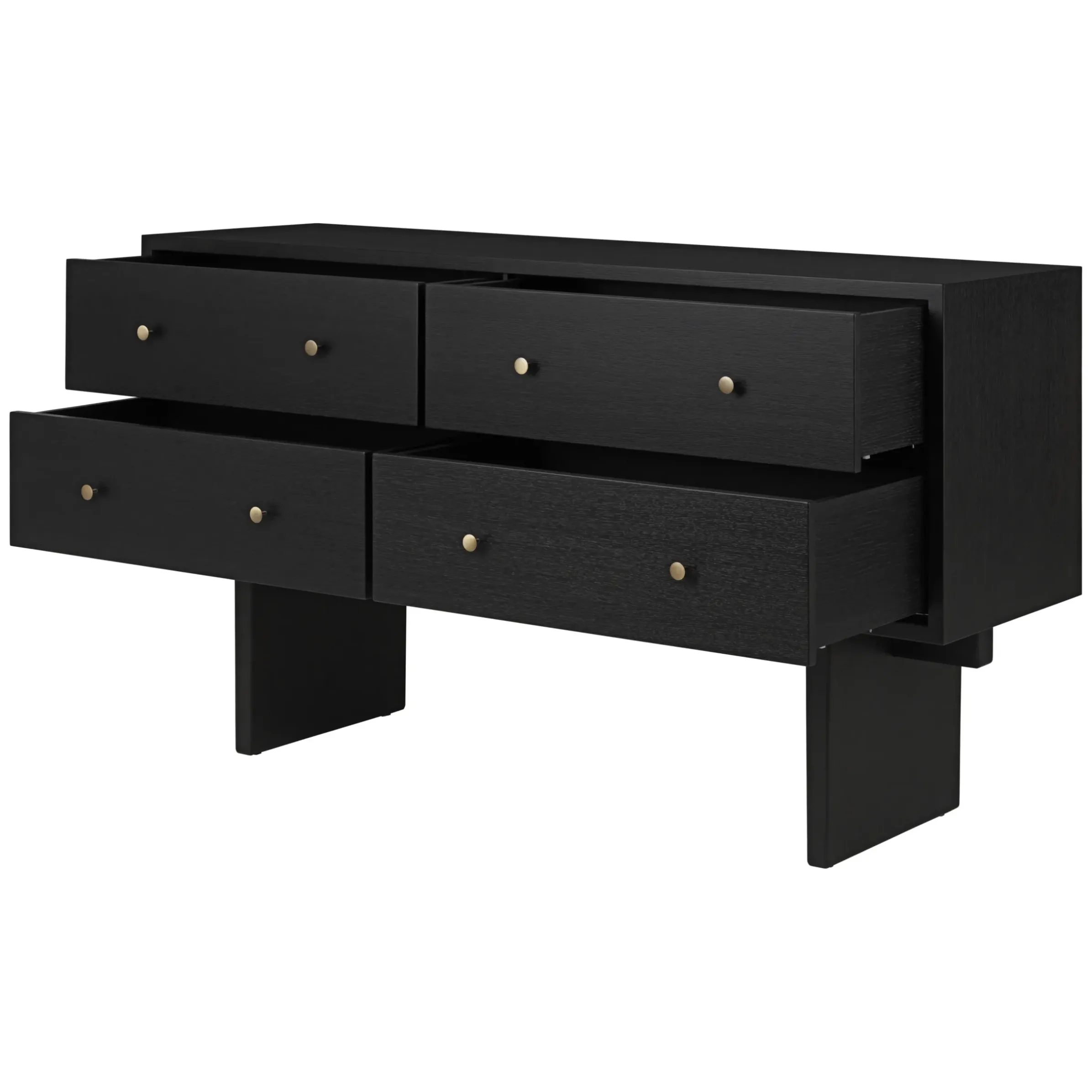 Buffet Private Bois Noir / L 160 Cm - 4 Tiroirs - Gubi