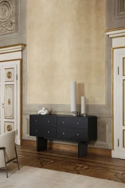 Buffet Private Bois Noir / L 160 Cm - 4 Tiroirs - Gubi