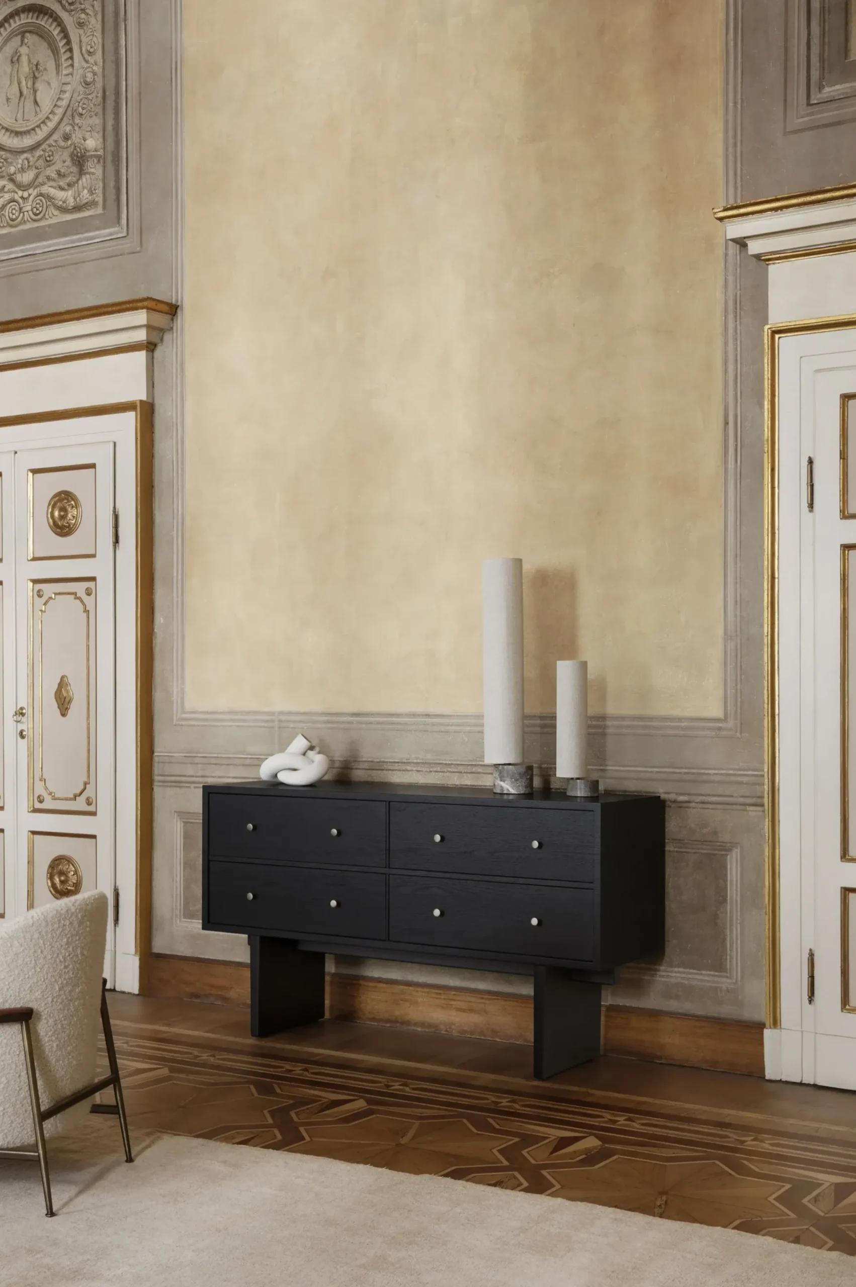 Buffet Private Bois Noir / L 160 Cm - 4 Tiroirs - Gubi