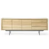 Buffet Shadow Bois Naturel / Chene Massif  - L 224 Cm / 3 Portes & 3 Tiroirs - Ethnicraft
