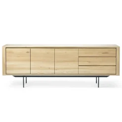 Buffet Shadow Bois Naturel / Chene Massif - L 224 Cm / 3 Portes & 3 Tiroirs - Ethnicraft