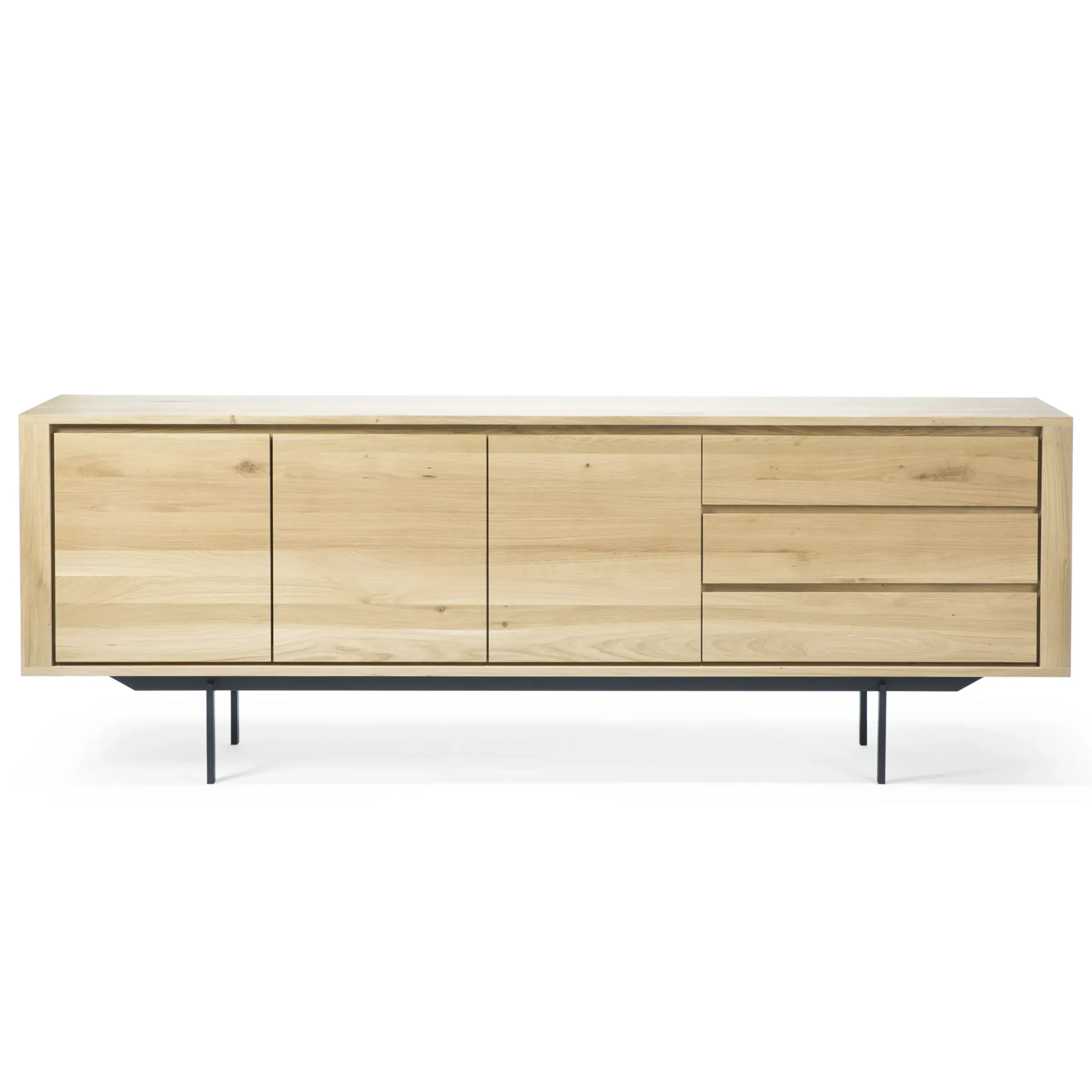 Buffet Shadow Bois Naturel / Chene Massif - L 224 Cm / 3 Portes & 3 Tiroirs - Ethnicraft