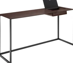 Bureau Calamo Cuir Marron / Console - Cuir Sellier - L 130 Cm - Zanotta