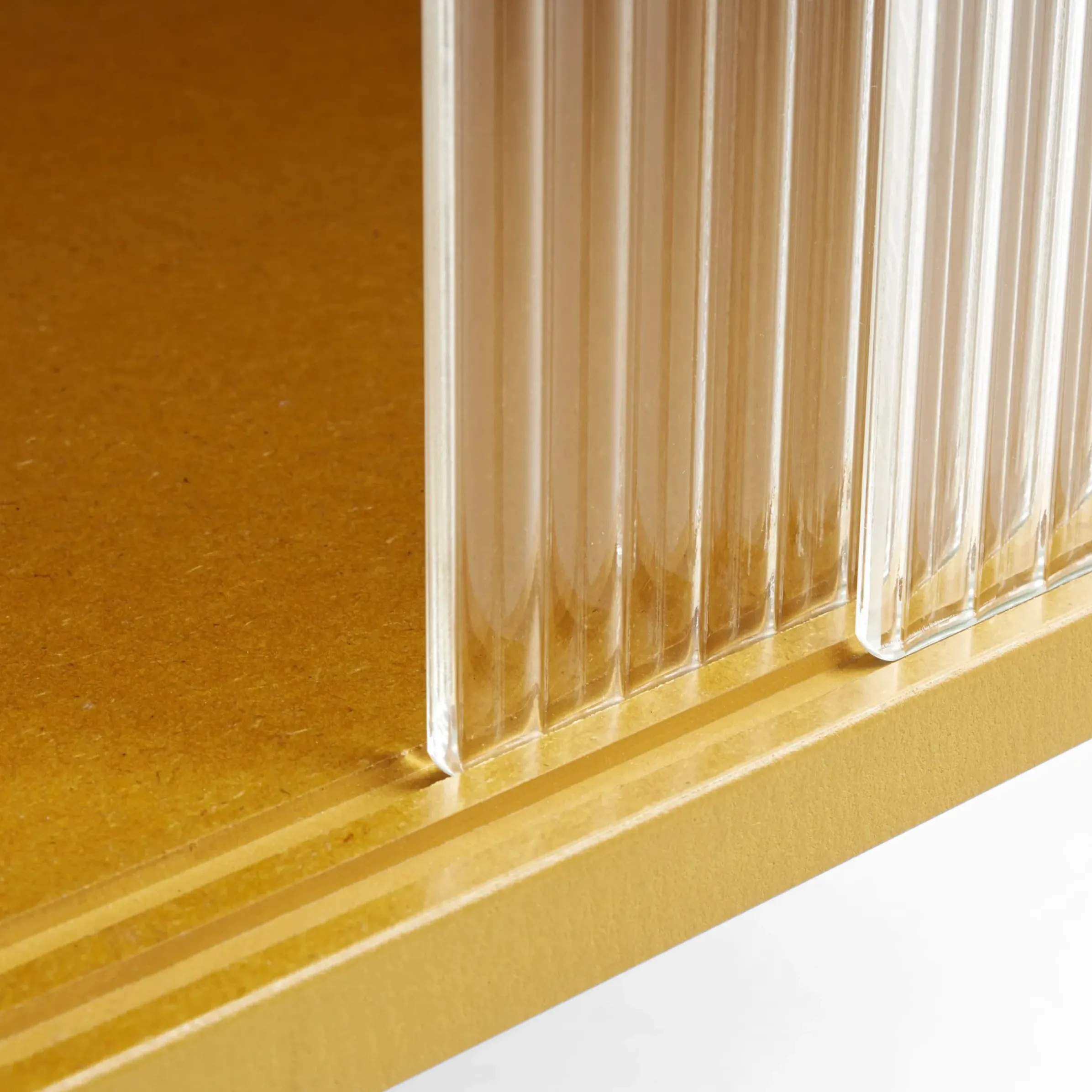 Cabinet Colour Cabinet Tall Bois/ L 75 X H 130 Cm - Portes Verre Strie - Hay