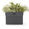 Cache-Pot Giardinetto Large Metal Gris Noir / 76 X 43 X H 55 Cm - Acier - Cinna