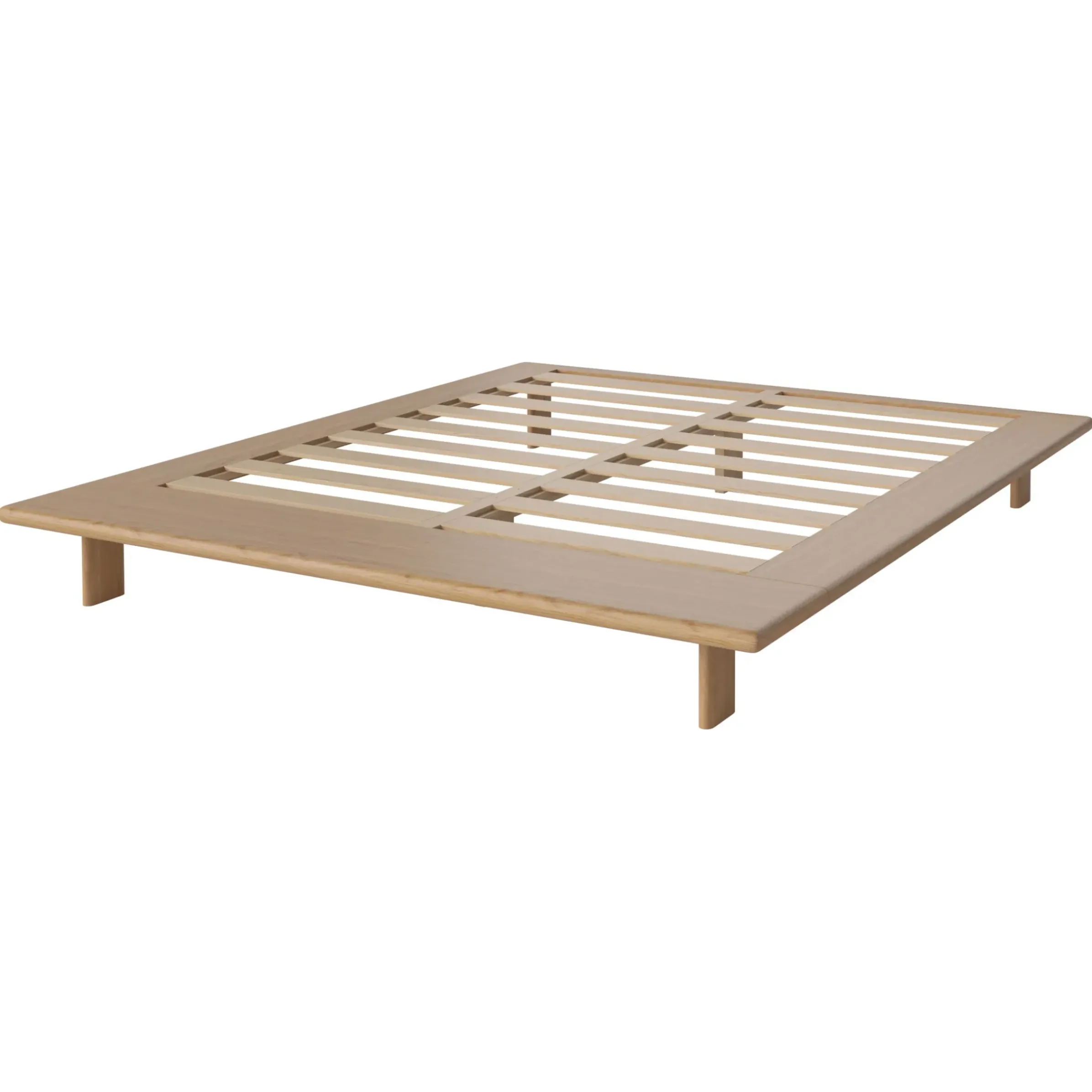 Cadre De Lit Haven Bois Naturel / 186 X 230 Cm - Pour Matelas 160 X 200 (Non Inclus) - Bolia