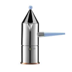 Cafetiere Italienne La Conica, Poignee Longue (1984) Metal / 3 Tasses - Sauf Induction / Alessi 100 Values Collection - Alessi