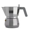 Cafetiere Italienne Moka Gris Argent Metal /3 Tasses - Alessi