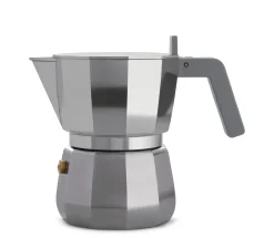 Cafetiere Italienne Moka Gris Argent Metal /3 Tasses - Alessi