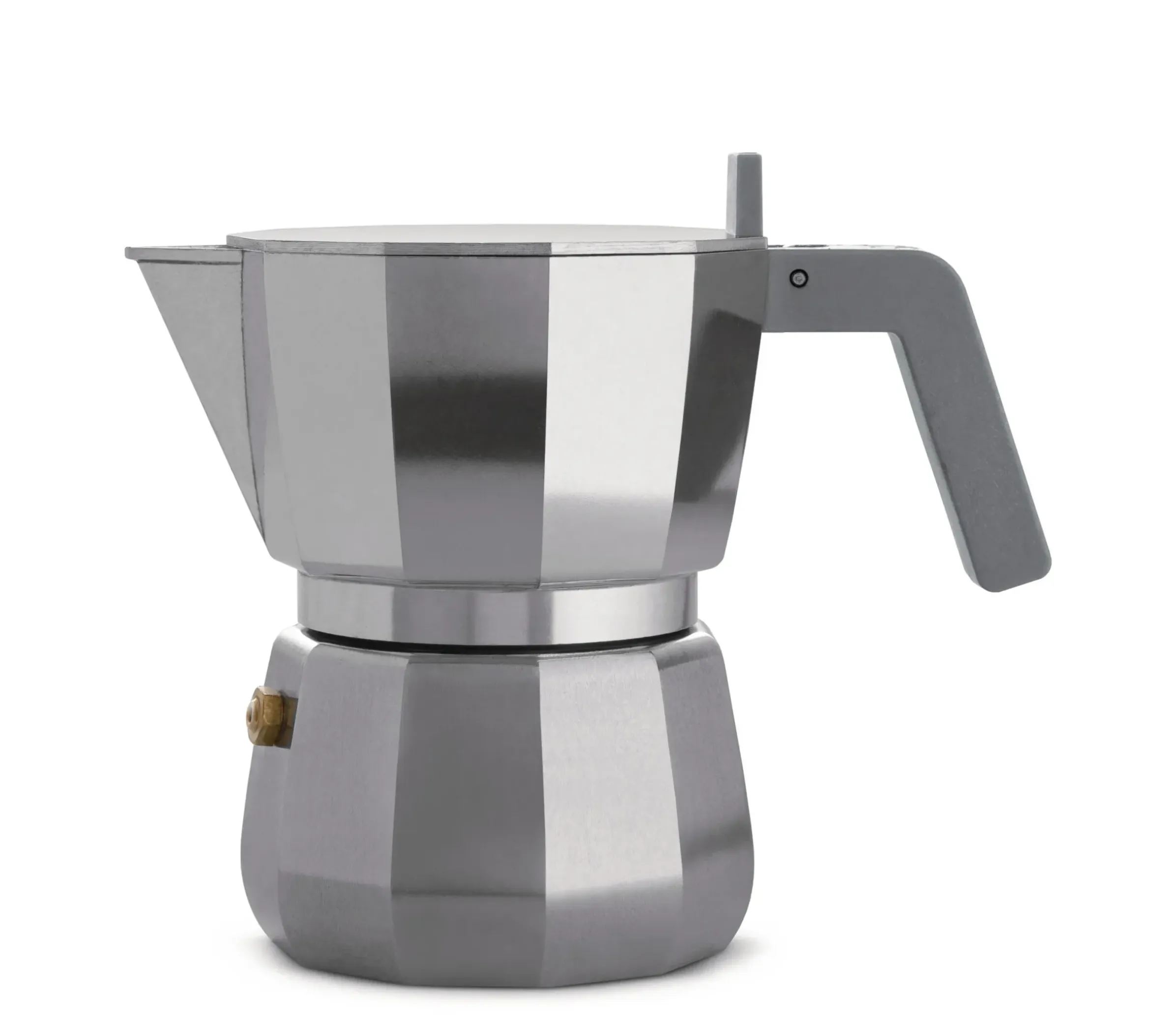 Cafetiere Italienne Moka Gris Argent Metal /3 Tasses - Alessi