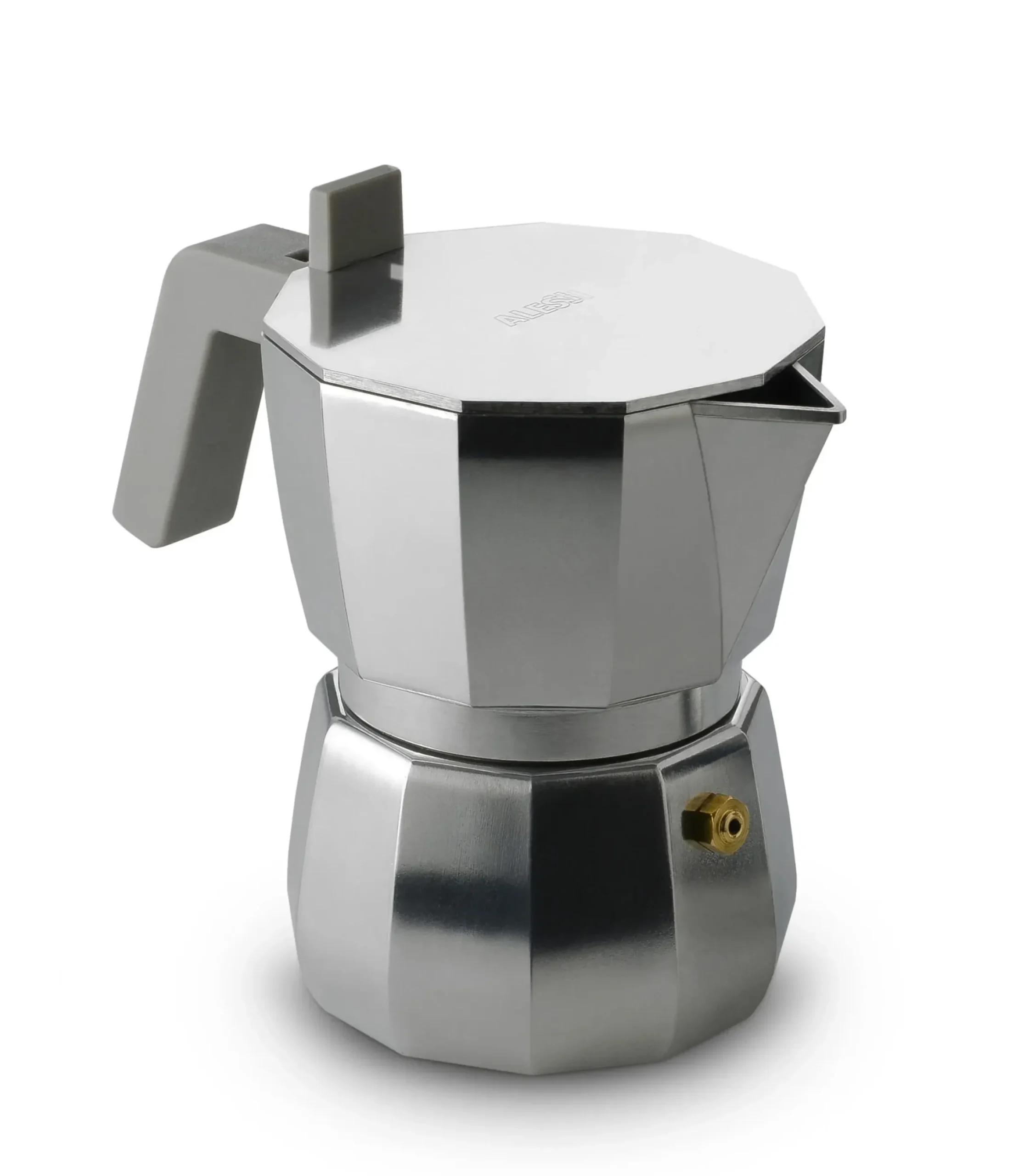 Cafetiere Italienne Moka Gris Argent Metal /3 Tasses - Alessi