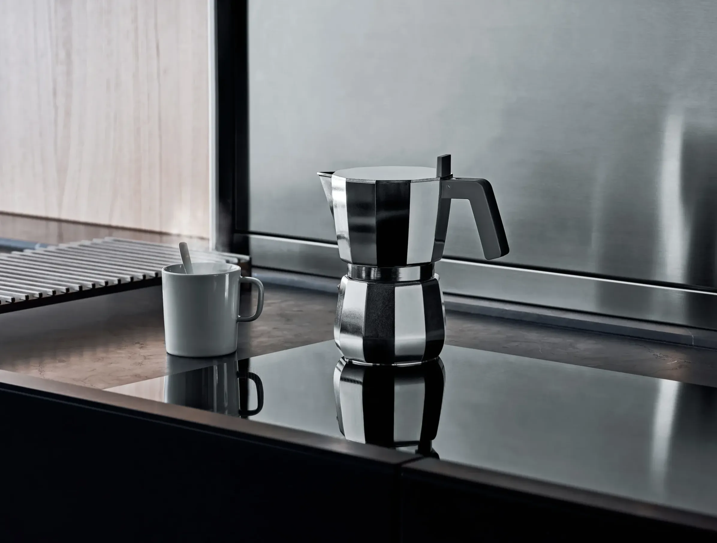 Cafetiere Italienne Moka Metal /9 Tasses - Induction - Alessi