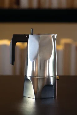 Cafetiere Italienne Ossidiana Plastique Noir Metal / 3 Tasses - Alessi