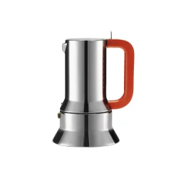 Cafetiere Italienne 9090, Poignee Perforee (1978) Metal / 3 Tasses - Induction / Alessi 100 Values Collection - Alessi