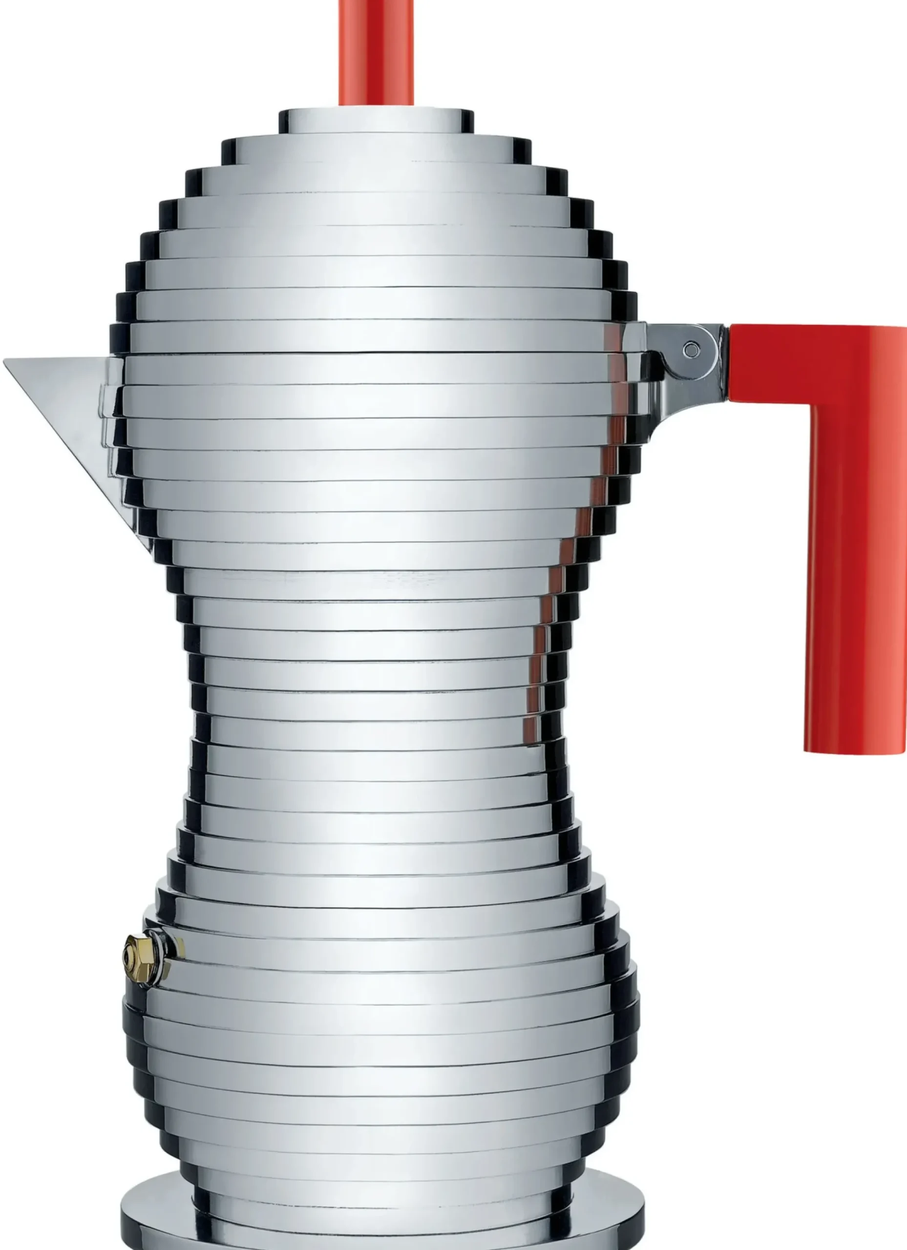 Cafetiere Italienne Pulcina Plastique Rouge Metal / 6 Tasses - Alessi