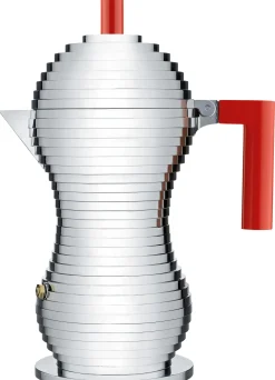 Cafetiere Italienne Pulcina Rouge Metal / Induction  - 6 Tasses - Alessi