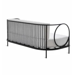 Canape De Jardin 3 Places Ariete Metal;Tissu Blanc / L 185 Cm - Unopiu