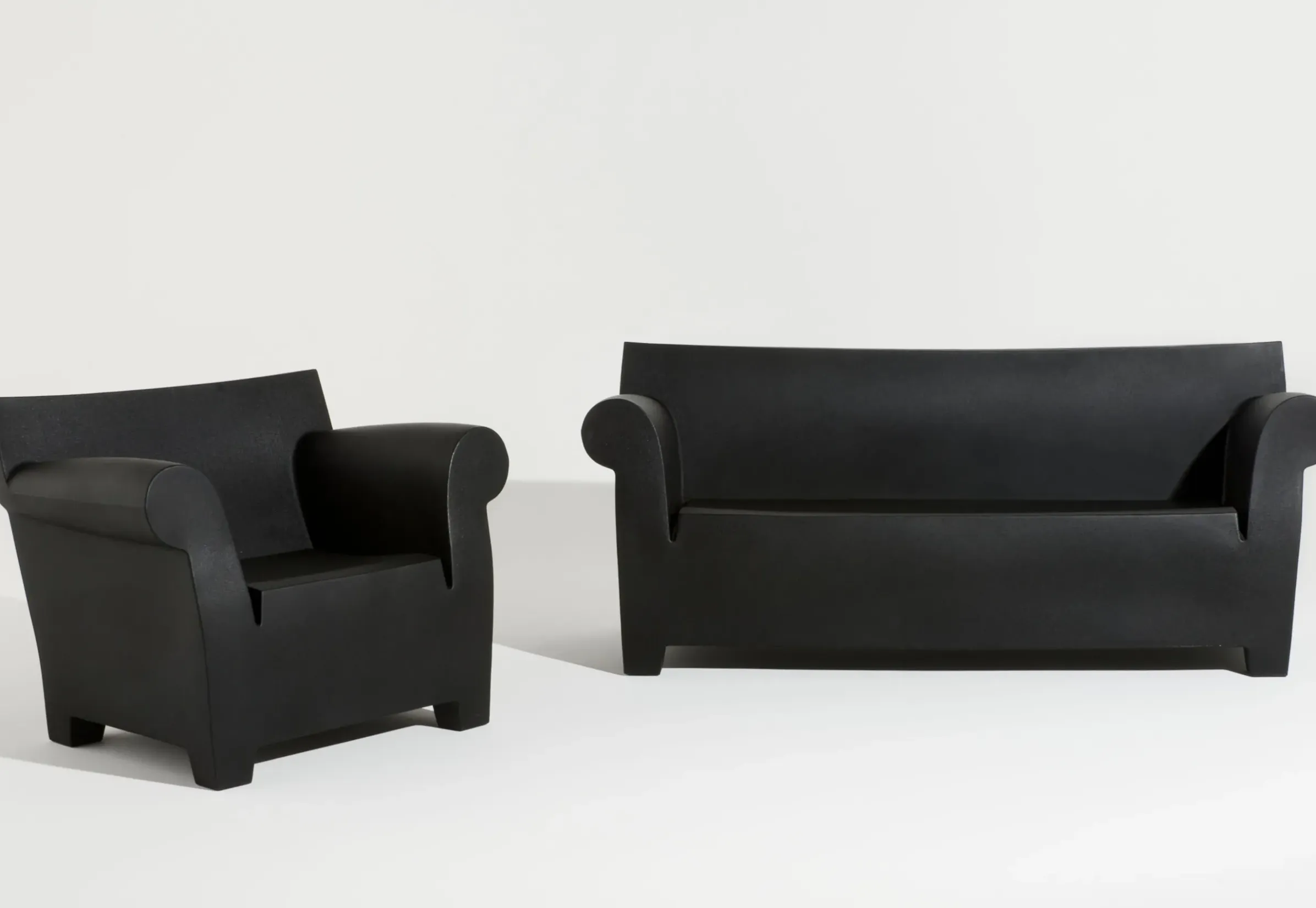 Canape De Jardin 2 Places Bubble Club Plastique Gris / L 189 Cm - Kartell