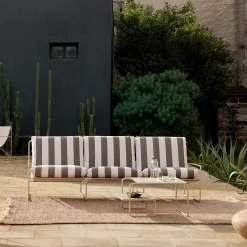Canape De Jardin 3 Places Desert Dolce Tissu Beige L 233 Cm - Ferm Living