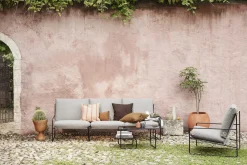 Canape De Jardin 3 Places Desert Dolce Tissu Beige L 233 Cm - Ferm Living