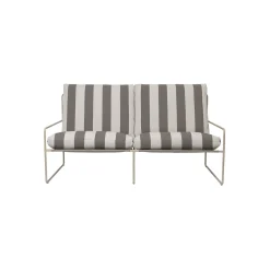 Canape De Jardin 2 Places Desert Stripe Tissu Marron L 156 Cm - Ferm Living