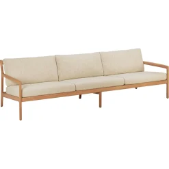Canape De Jardin 4 Places Jack Outdoor Tissu Bois Beige / L 265 Cm - Teck - Ethnicraft