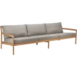 Canape De Jardin 4 Places Jack Outdoor Tissu Bois Gris / L 265 Cm - Teck - Ethnicraft