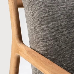 Canape De Jardin 4 Places Jack Outdoor Tissu Bois Gris / L 265 Cm - Teck - Ethnicraft