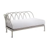 Canape De Jardin 2 Places Les Arcs Metal Gris / L 153 Cm - Angle Droit / Aluminium - Coussin Inclus - Unopiu