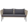 Canape De Jardin 3 Places Mundo Tissu Gris Beige / L 175 Cm - Fils Pvc - Bloomingville