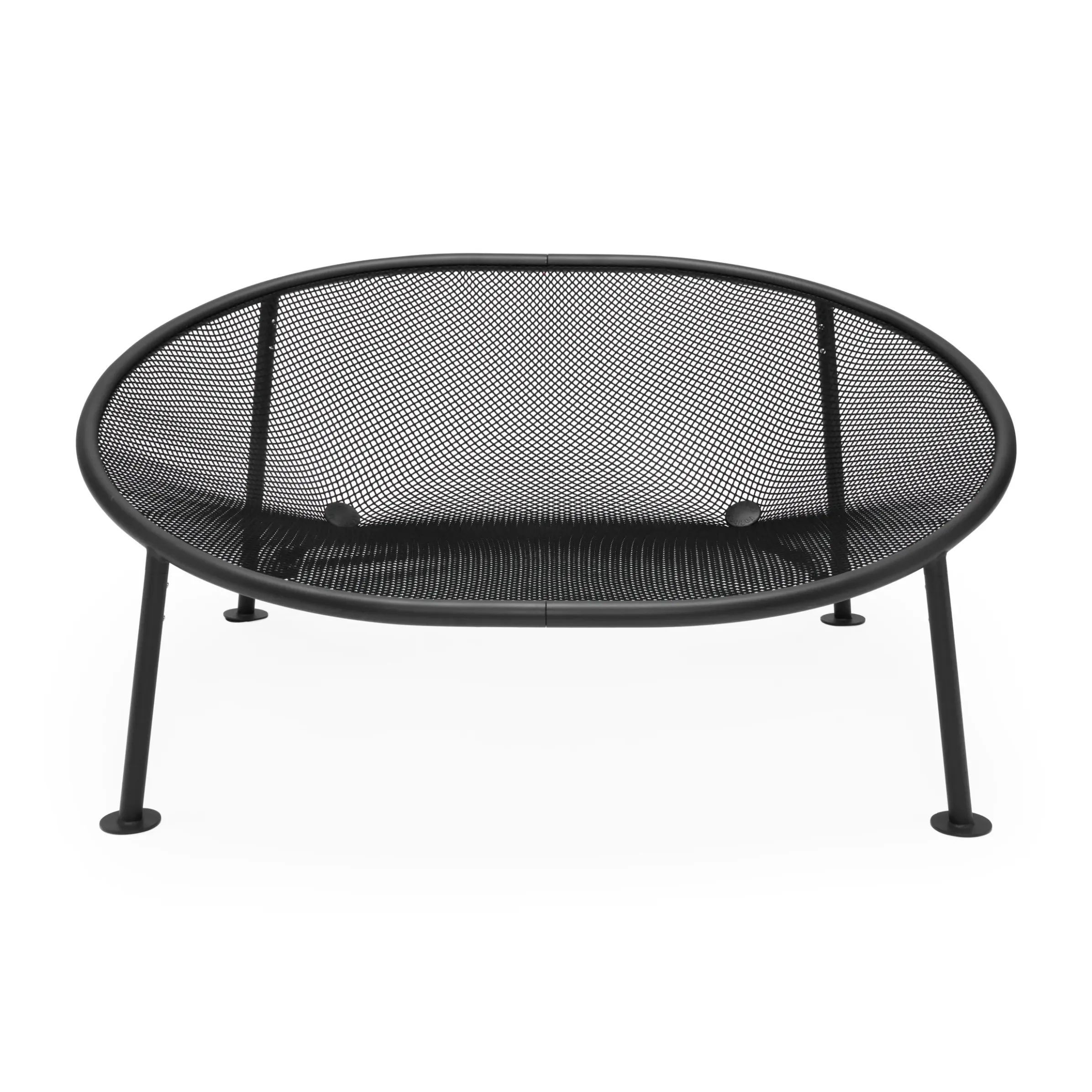 Canape De Jardin 2 Places Netorious Tissu Noir / Assise Lounge - Filet Souple / 189 X 154 Cm - Fatboy