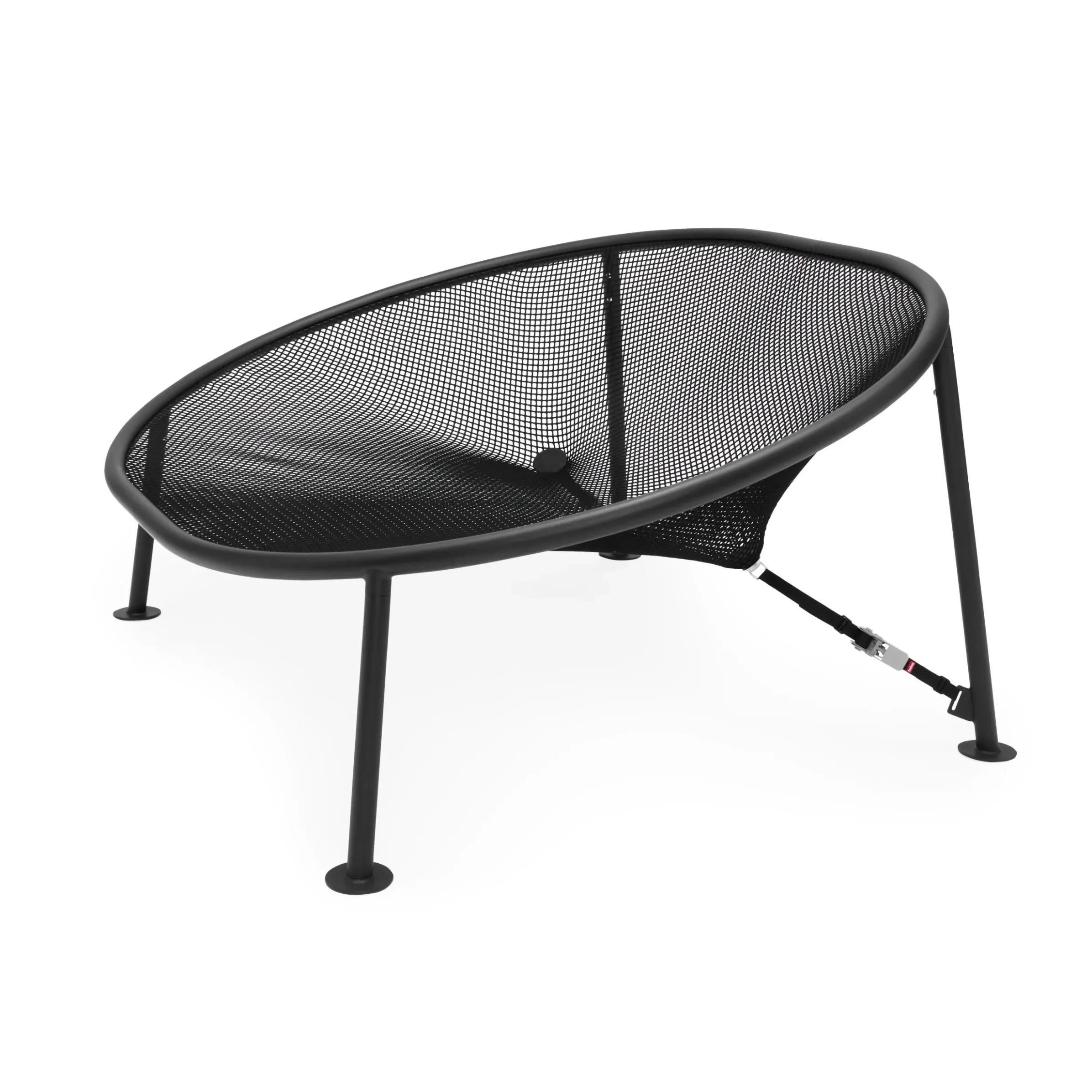 Canape De Jardin 2 Places Netorious Tissu Noir / Assise Lounge - Filet Souple / 189 X 154 Cm - Fatboy