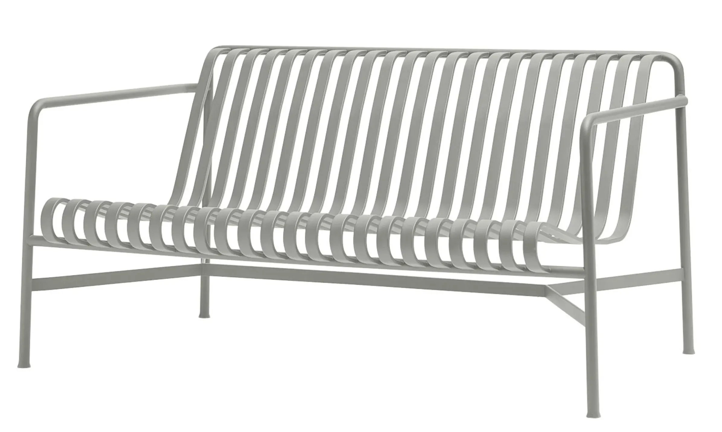 Canape De Jardin 2 Places Palissade Lounge Metal Gris / L 139 Cm - R & E Bouroullec - Hay