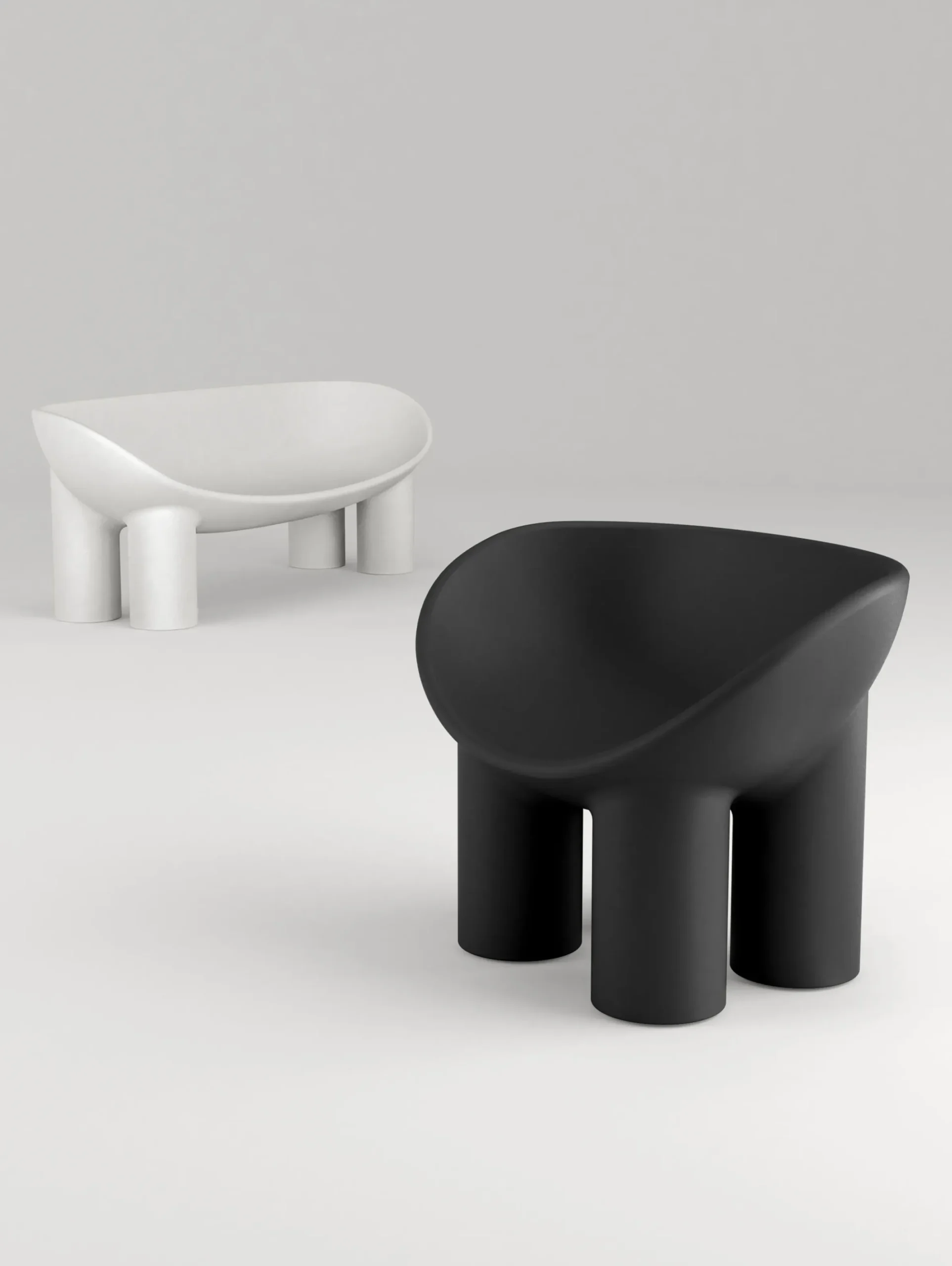 Canape De Jardin 2 Places Roly Poly Plastique Noir / L 175 Cm - Polyethylene - Driade